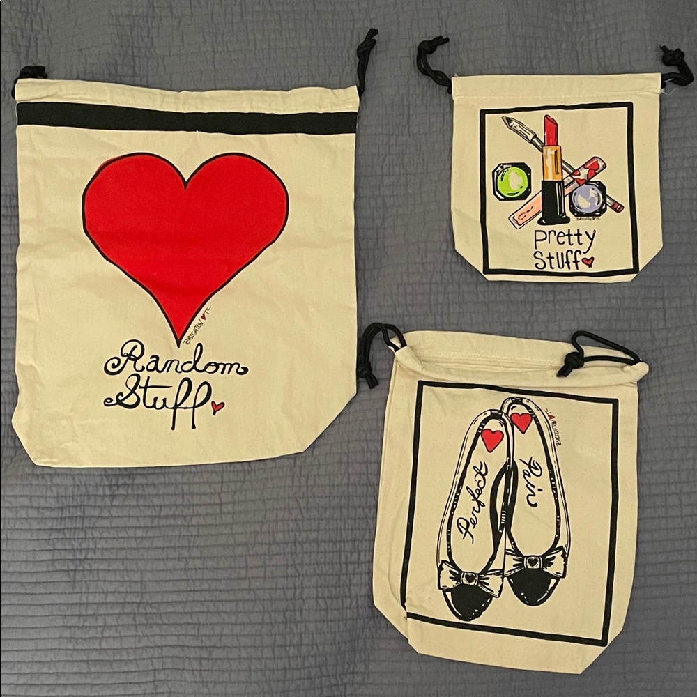 Brighton Tote Bags with Red and Black Accents